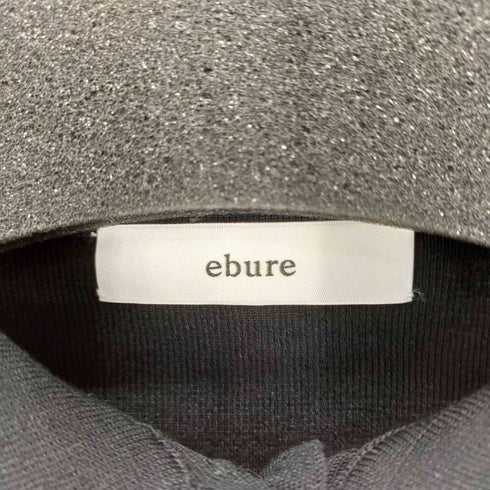 エブール ebure コンパクトセミシアー襟付プルオーバーニット レディース 38