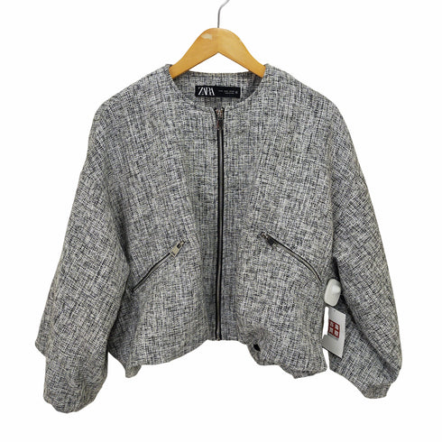 ザラ ZARA ストラクチャーボンバージャケット レディース import:M