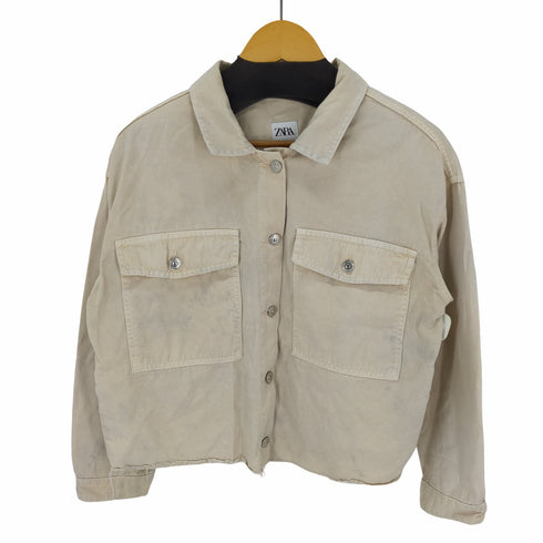 ザラ ZARA Cropped Denim Shirt Jacket クロップドシャツジャケット レディース JPN:S