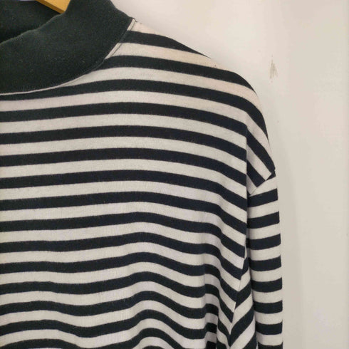 アベイシングエイプ A BATHING APE ボーダーモックネック ロングスリーブTシャツ ロンT メンズ import:XL