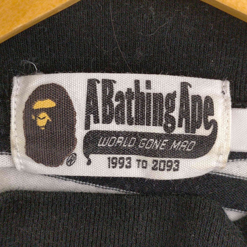 アベイシングエイプ A BATHING APE ボーダーモックネック ロングスリーブTシャツ ロンT メンズ import:XL