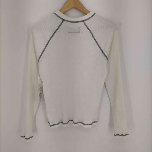 ザラ ZARA リブ Tシャツ トップステッチ メンズ S-M