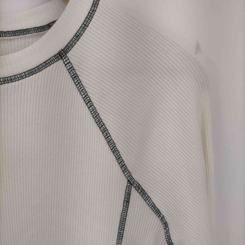 ザラ ZARA リブ Tシャツ トップステッチ メンズ S-M