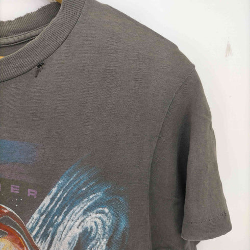 80s 裾シングル ラバープリントバンドTシャツ メンズ