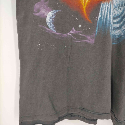 80s 裾シングル ラバープリントバンドTシャツ メンズ