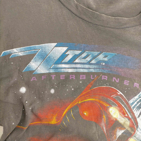 80s 裾シングル ラバープリントバンドTシャツ メンズ