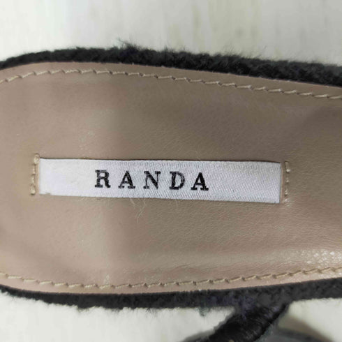 ランダ RANDA 異素材コンビバックストラップパンプス レディース JPN:M