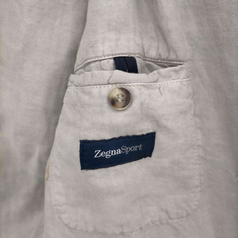 ゼニアスポーツ Zegna sport 90-2000S ルーマニア製 リネン 2B テーラードジャケット メンズ import:L