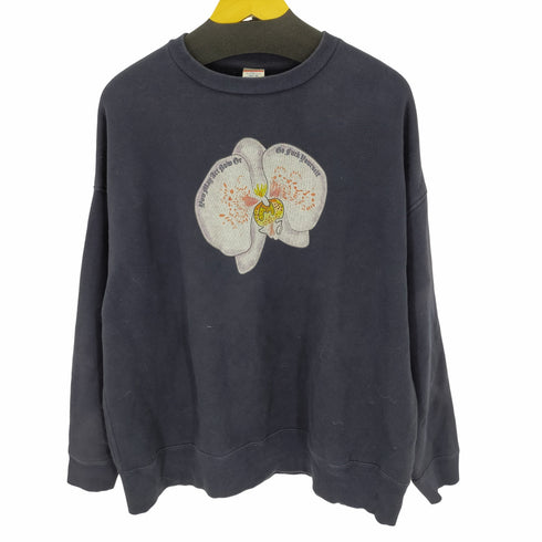 ユナイテッドアスレ UNITED ATHLE 花 プリント スウェット メンズ import:L