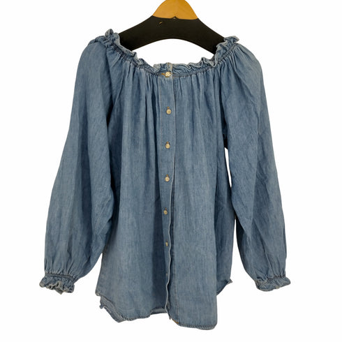 ヴィンテージブルー VINTAGE BLUE USA製 デニムブラウス レディース import:M