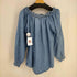 ヴィンテージブルー VINTAGE BLUE USA製 デニムブラウス レディース import:M