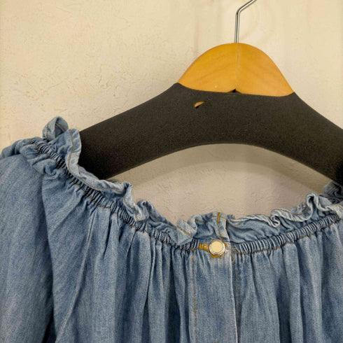 ヴィンテージブルー VINTAGE BLUE USA製 デニムブラウス レディース import:M