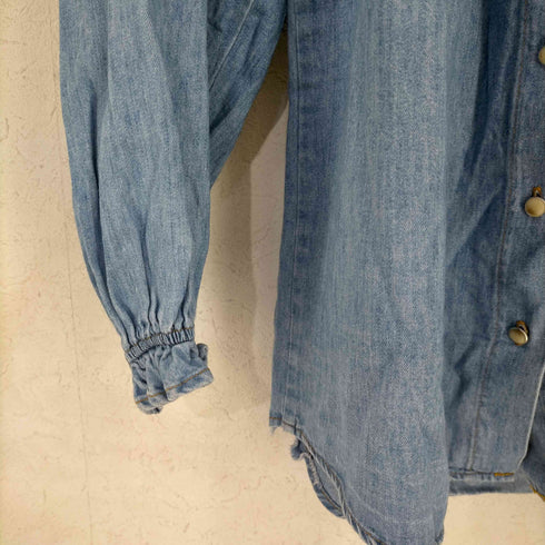 ヴィンテージブルー VINTAGE BLUE USA製 デニムブラウス レディース import:M