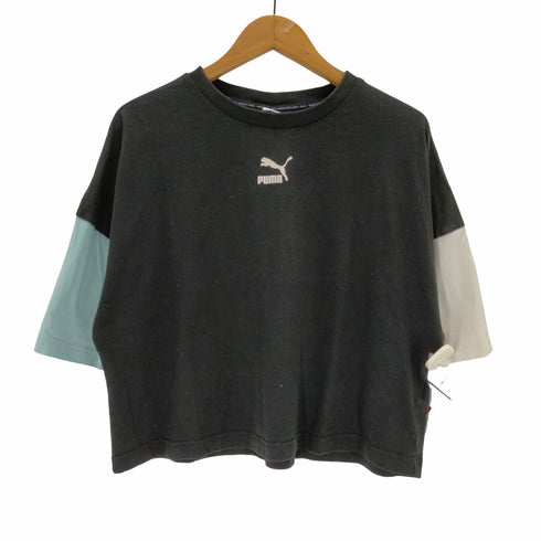 プーマ PUMA 切替ロゴTシャツ レディース JPN:M