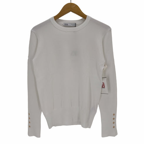 ザラ ZARA スリーブボタンデザインニット レディース import:L