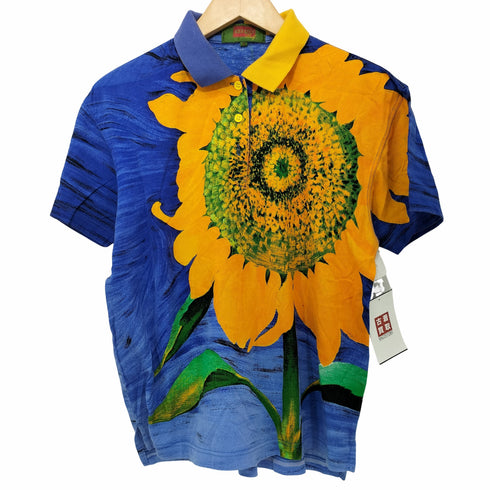 ケンゾー KENZO 90~2000s 花柄半袖鹿の子ポロシャツ メンズ 2
