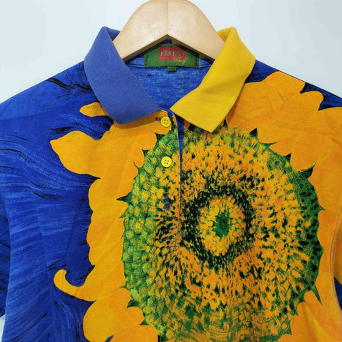 ケンゾー KENZO 90~2000s 花柄半袖鹿の子ポロシャツ メンズ 2
