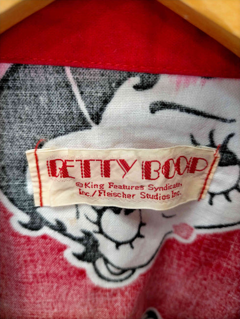 ベティー BETTY BOOP 80S~90S 総柄コットンパジャマシャツ メンズ