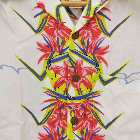 KILAUEA ハワイ製 花柄 レーヨンアロハシャツ メンズ import:XS