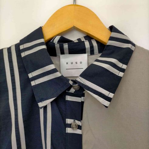 KUSO パネル切替シャツワンピース レディース import:M