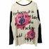 ヨウジヤマモトプールオム Yohji Yamamoto POUR HOMME 2016AW Perhaps it is not too late バックプリント クルーネック ロングスリーブTシャツ メンズ JPN:3