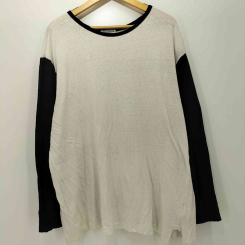 ヨウジヤマモトプールオム Yohji Yamamoto POUR HOMME 2016AW Perhaps it is not too late バックプリント クルーネック ロングスリーブTシャツ メンズ JPN:3