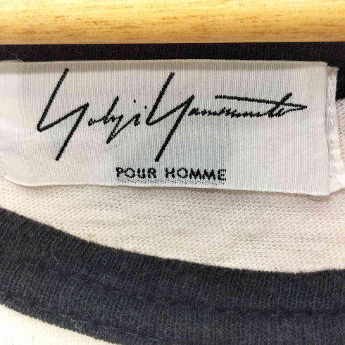 ヨウジヤマモトプールオム Yohji Yamamoto POUR HOMME 2016AW Perhaps it is not too late バックプリント クルーネック ロングスリーブTシャツ メンズ JPN:3