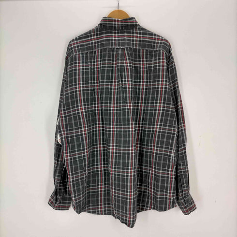 ノーティカ NAUTICA 90s 香港製 ポケットワンポイントロゴ刺繍チェックシャツ メンズ import:XL