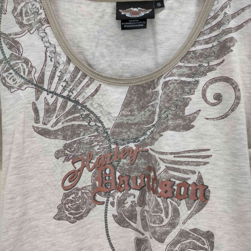 ハーレーダビッドソン HARLEY-DAVIDSON USA製 ロゴイーグルプリントT レディース JPN:S