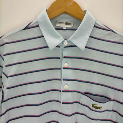 シュミーズ ラコステ CHEMISE LACOSTE ボーダーポケットワンポイント刺繍ポロシャツ レディース