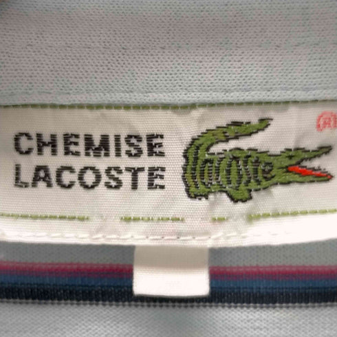 シュミーズ ラコステ CHEMISE LACOSTE ボーダーポケットワンポイント刺繍ポロシャツ レディース