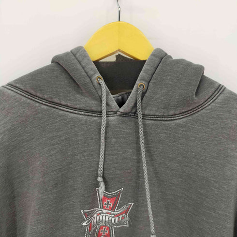 ノーフィアー NO FEAR ロゴプリントプルオーバーパーカー フェード サーフ スケート クロス メンズ import:XL