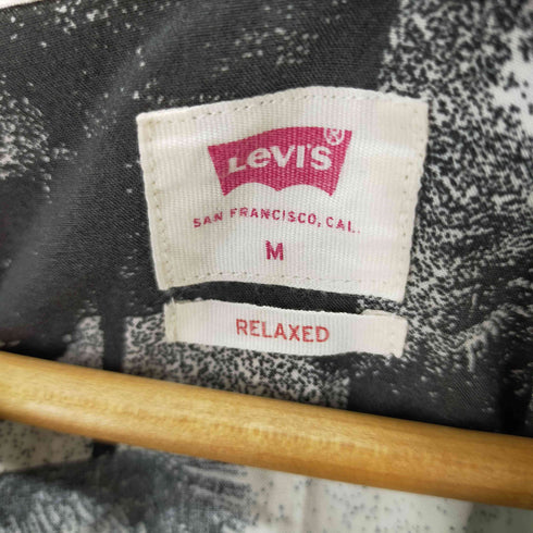 リーバイス Levis 開襟半袖シャツ アロハ モノクロ メンズ import:M