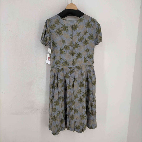 マドモアゼルノンノン mademoiselle non non ヤシの木柄 ワンピース レディース import:M