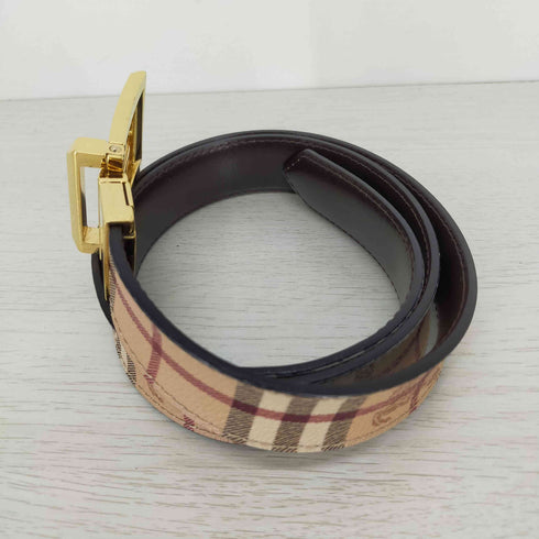 バーバリー BURBERRY バーバリーチェックベルト 金バックル メンズ