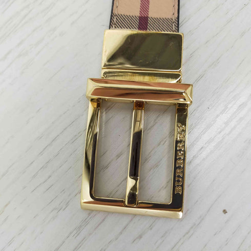 バーバリー BURBERRY バーバリーチェックベルト 金バックル メンズ