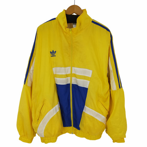 アディダス adidas 80-90S 銀タグ ビックシルエットバイカラーナイロンジャケット メンズ 09 F198