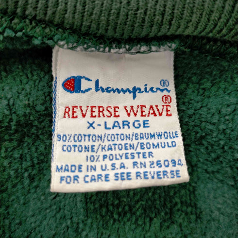 チャンピオン Champion 刺繍タグ REVERSE WEAVE USA製 EAT ペイズリーワッペン スウェット ギリシャ文字 メンズ import:XL