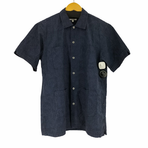 エンジニアードガーメンツ Engineered Garments Camp Shirt リネン混 ペイズリー刺繍 メンズ JPN:S
