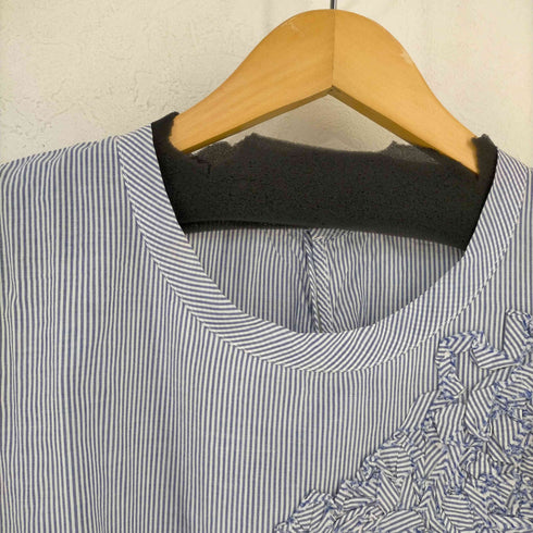 ズッカ ZUCCa フリルデザイン ストライプブラウス レディース JPN:M