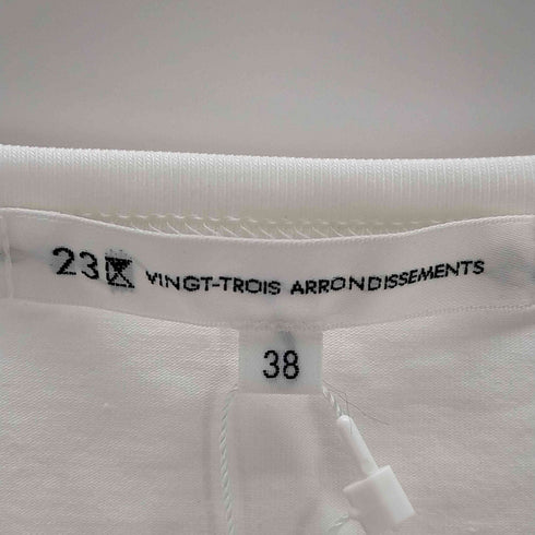 ニジュウサンク 23区 コットンベアジャージー ノースリーブ Tシャツ レディース 38