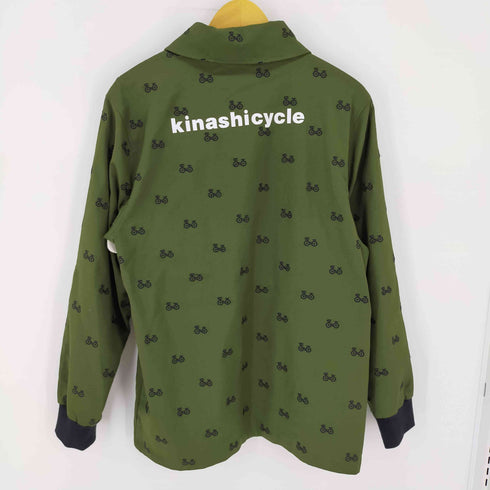 キナシサイクル 木梨サイクル KINASHI CYCLE 総柄刺繍ジャケット モノグラムロゴ刺繍 ジップアップブルゾン チャリ メンズ import:L