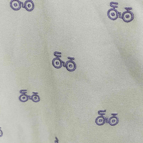 キナシサイクル 木梨サイクル KINASHI CYCLE 総柄刺繍ジャケット モノグラムロゴ刺繍 ジップアップブルゾン チャリ メンズ import:L