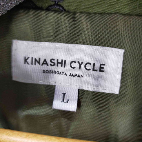 キナシサイクル 木梨サイクル KINASHI CYCLE 総柄刺繍ジャケット モノグラムロゴ刺繍 ジップアップブルゾン チャリ メンズ import:L