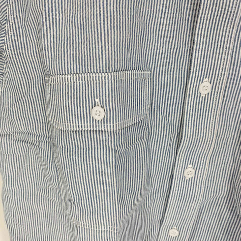 リーバイス Levis 80S SHIRT FAMILY フラップポケット ヒッコリー ワークシャツ 87年製 メンズ import:L
