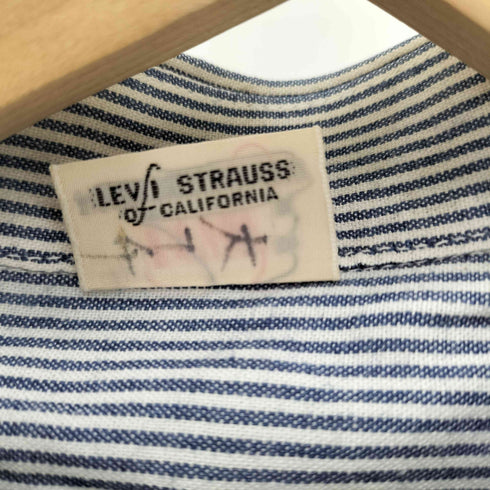 リーバイス Levis 80S SHIRT FAMILY フラップポケット ヒッコリー ワークシャツ 87年製 メンズ import:L