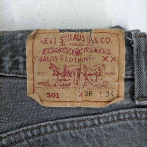 リーバイス Levis 先染め 501 USA製 ボタン裏653 ボタンフライデニムパンツ メンズ W36/L34