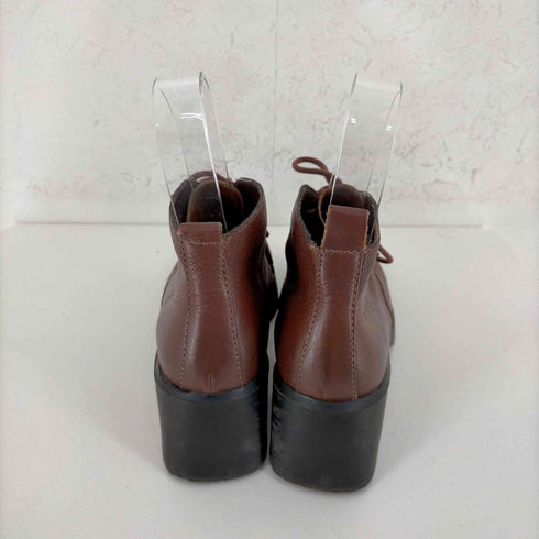 AEROSOLES ヒールレースアップ レザー アンクルブーツ レディース
