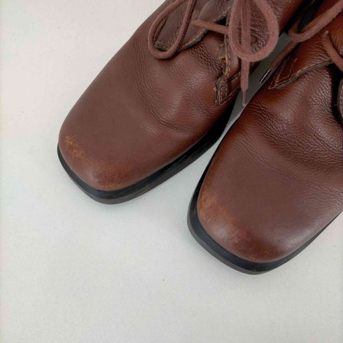 AEROSOLES ヒールレースアップ レザー アンクルブーツ レディース