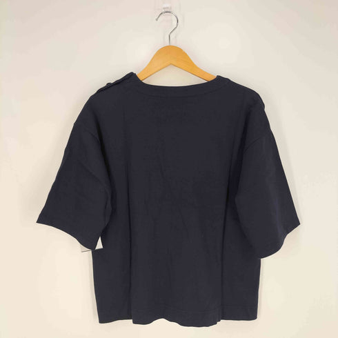 グランドママドーター GRANDMA MAMA DAUGHTER ショルダーボタン コットンレーヨンクルーネックTシャツ レディース JPN:0
